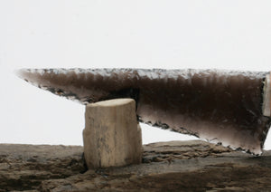 Translucent  Obsidian Knife with Roe Deer Antler Handle