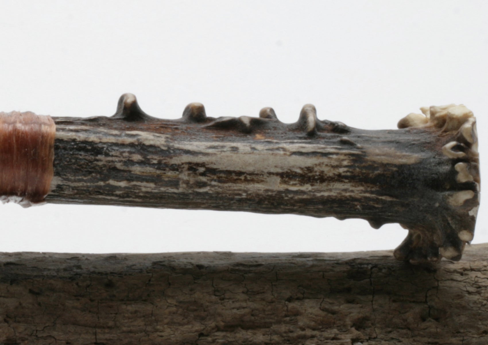 Translucent  Obsidian Knife with Roe Deer Antler Handle