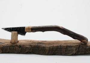 Tri Color Obsidian Knife with Arbutus Handle