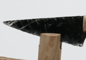 Tri Color Obsidian Knife with Arbutus Handle