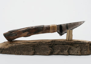 Translucent Obsidian Knife with Arbutus Handle