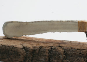 Transparent Obsidian Knife with Moose Deer Antler Handle