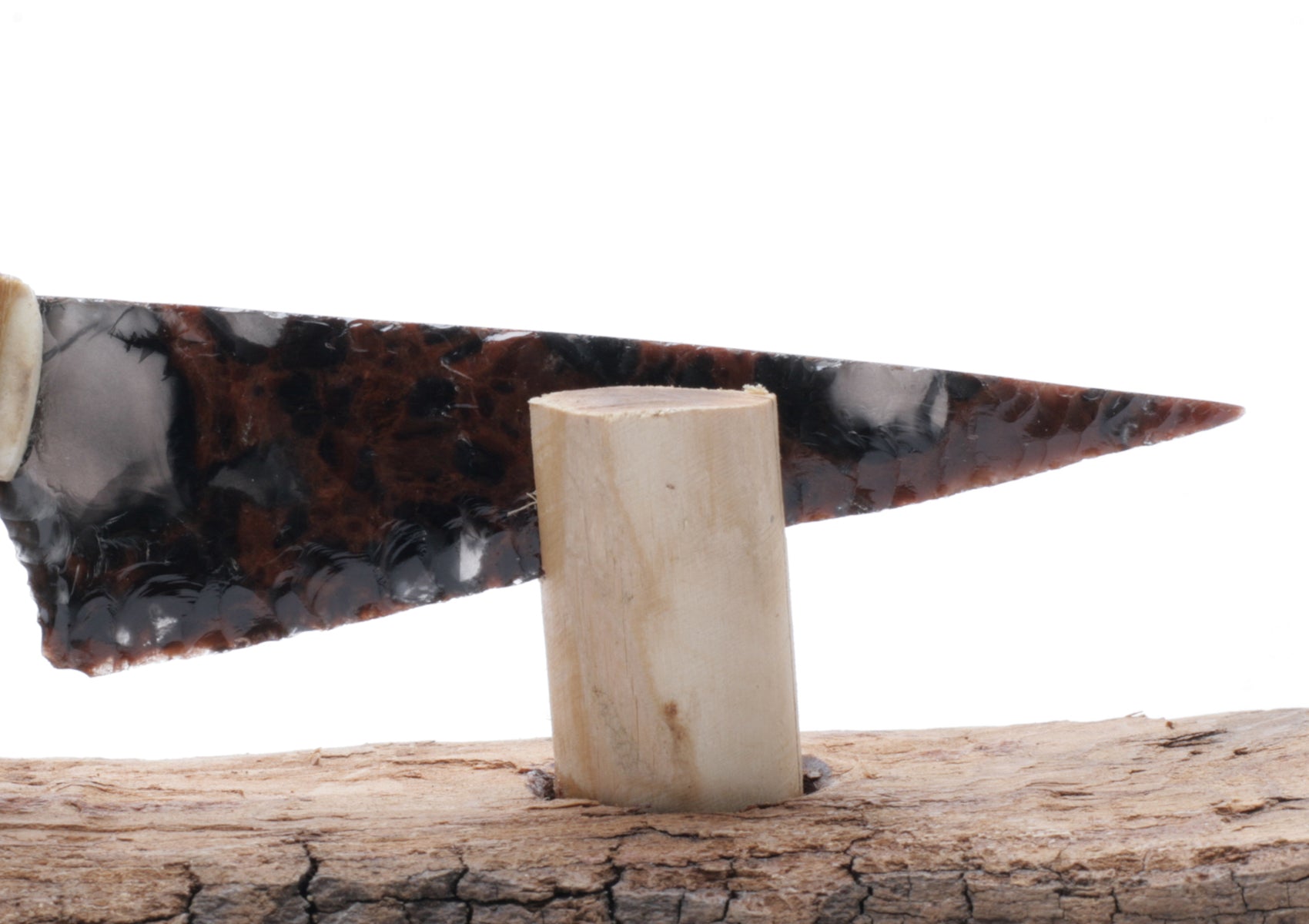 Tigert Obsidian Knife with Moose Deer Antler